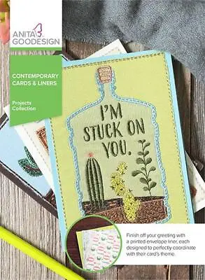 Contemporary Cards & Liners Anita Goodesign Embroidery Machine Design CD NEW • $15.99