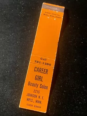 Vintage Minnesota Matchbook: “Career Girl Beauty Salon” Minneapolis MN • $6.36