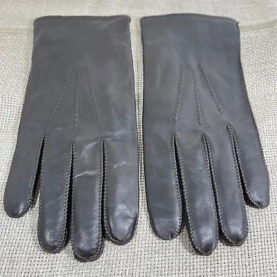 Fownes Men’s Dark Brown Leather Gloves Soft Leather Cashmere Blend Lining Sz L • $24.95