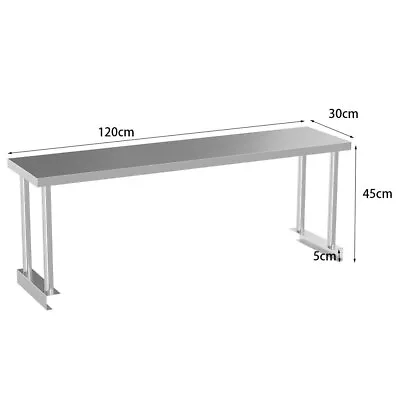 £49.95 • Buy 120cm Kitchen Hotel Catering Stainless Steel Workbench Food Prep Table Top Shelf
