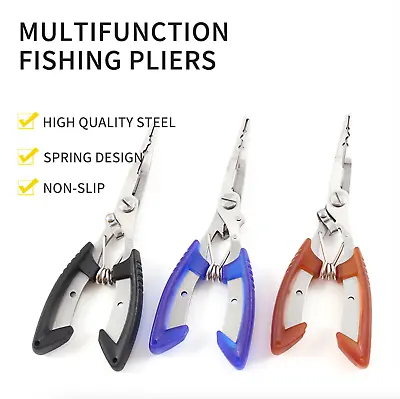 $7.09 • Buy Fishing Pliers Scissors Line Cutter Braid Split Ring Tool Lip Grip TACKLE - AU