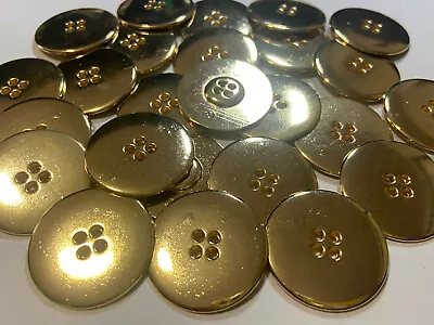 Italian Classic/Basic Metal Button Brite Gold Finish 111315182330mm 4hole • $19.99