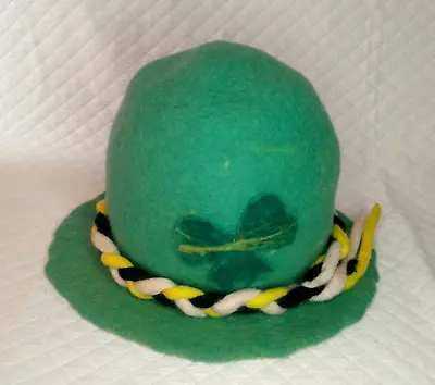 Green Felt Hat For Patricks Day Unisex.Original Warm Brim Hat.sauna Hat.handmade • $85