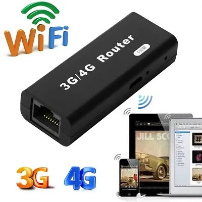 Mini Portable 3G/4G Wireless USB WiFi Hotspot Router AP 150Mbps 802.11b/g/n RJ45 • $10.43