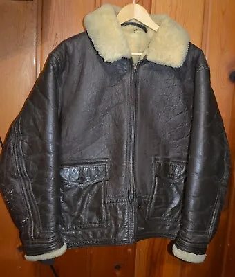 Original WWII 2 US Navy M-445A High Altitude Flight Jacket Size 38 Leather  • $649.99