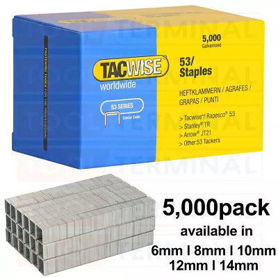Tacwise Staples 6 8 10 12 14mm Type 53 Series Fit Stanley TRA TR45 Arrow JT21 • £8.49