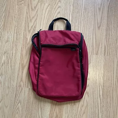 L.L. Bean Personal Organizer Bag Traveler Family Toiletry Bag Red Size Small • $15