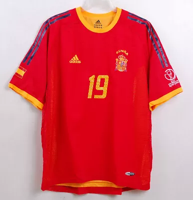 2002 World Cup SPAIN Home S/S No.19 XAVI S/S Authentic Player Issue FEF 02-03 • $399