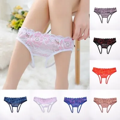 £4.37 • Buy Backless Briefs Crotchless Lace Lingerie Panties Sleepwear T-back Thong