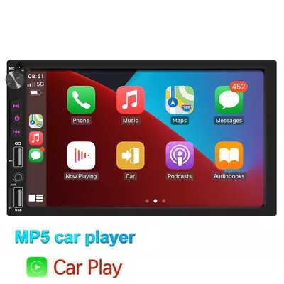 Double 2 Din Car Stereo Bluetooth Radio MP5 Player CarPlay & Android Auto Camera • $36.26