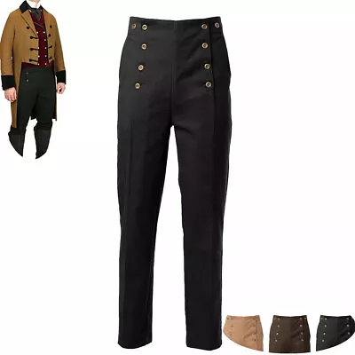 Victorian Bottoms Architect Fall Front Trousers For Men Medieval Architect Pant • £35.99