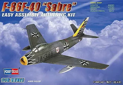 HobbyBoss EZ F-86F-40 Sabre - Plastic Model Airplane Kit - 1/72 Scale - #80259 • $10.88