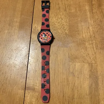 Vintage Mickey & Co Minnie Mouse Lorus Watch Band Rubber With Black Polka Dots • $13