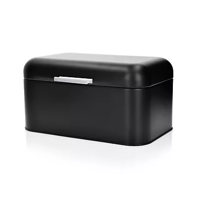 Premium Metal Bread Box For Kitchen Countertop Storage Stainless Steel Black • $47.99