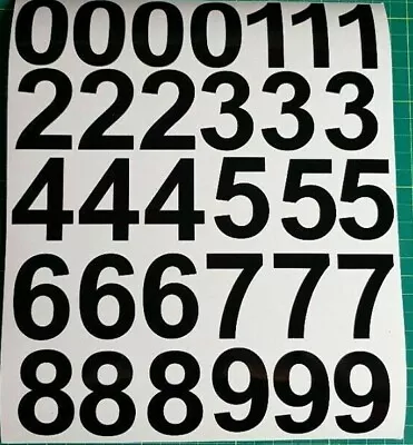 £2.01 • Buy Sticky Vinyl Numbers Stickers Decals Bin Door Office Home Weather Proof Bk & Wt 