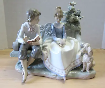 Lladro Poetry Of Love 5442 Boy And Girl Dog Figurine • $399.99