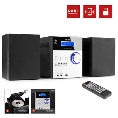 Micro HiFi Stereo System With CD MP3 Player DAB+ Radio Bluetooth - METZ-S • £100
