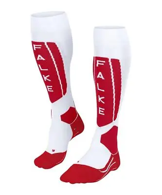 Falke SK5 Silk Mens Ski Socks White/Red • £26.74