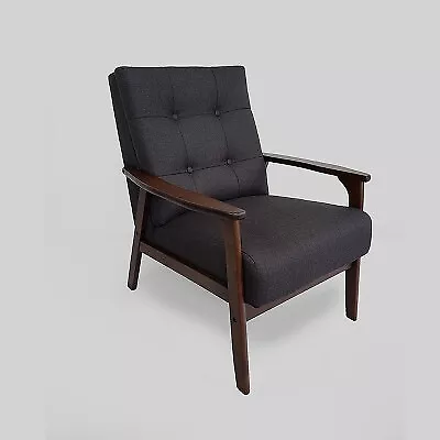 Duluth Mid-Century Armchair Black - Christopher Knight Home • $98.99