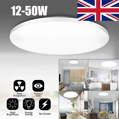 £1 • Buy Bright Round LED Ceiling Light Panel Down Lights Living Room Bathroom Wall Lamp