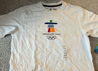 Vancouver 2010 Olympics HBC White T-Shirt In Boys Size 10/12  NEW • $15