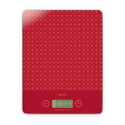 £24.73 • Buy Quality Red Designer Venn 5kg Digital Kitchen Scales + Integrated Bowl Scraper