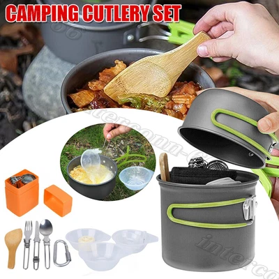 £18.55 • Buy Portable Cook Set Camping Cookware Kit Outdoor Picnic Hiking Cooking Equipment