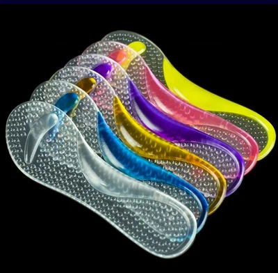 £14.99 • Buy Women High Heel Silicone Gel Shoe Insoles Massaging & Pain Relief Arch Support 