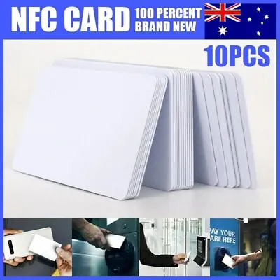 10PCS NTAG215 NFC White Pvc Card Tag For TagMo Forum Switch Type2 Tags Chip AU • $6.63