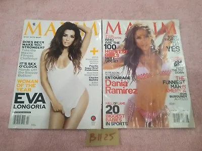 Maxim Magazines Lot Of 2 / August 2010 / January February 2014 / Eva Longoria • $4.98