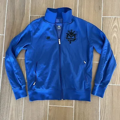 $60 • Buy NIKE MANNY PACQUIAO Track Jacket Men's SIZE MEDIUM Blue Boxing Full Zip