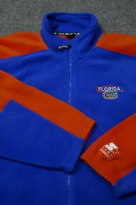 Vintage Florida Gators Jacket Mens Extra Large Blue Orange Starter Zip Fleece • $16