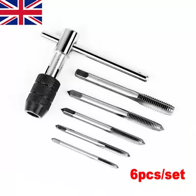 6X Set Tap Wrench & Chuck T Type Tool T-Handle Metric M3 M4 M5 M6 M8 And Die UK • £4.86