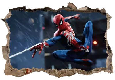 £3.49 • Buy 3d Marvel Spiderman Hole In Wall Sticker Art Decal Decor Kids Bedroom Decoration