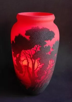 Antique Cameo Vase Art Glass Muller 11  • $1500