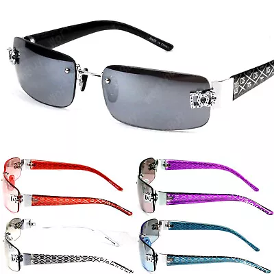 DG Eyewear Womens Rectangular Sunglasses Fashion Rimless Tinted Lens Shades New • $9.95