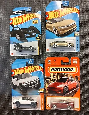 Hot Wheels & Matchbox Lot - Tesla Model Y Hummer EV Lucid Air Batman Batmobil • $14.99