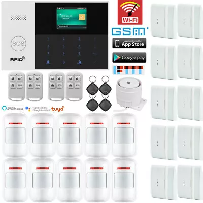 J07 WiFi Tuya APP Wireless Kits Home Security Alarm Burglar System+Alexa+Google • $266.99