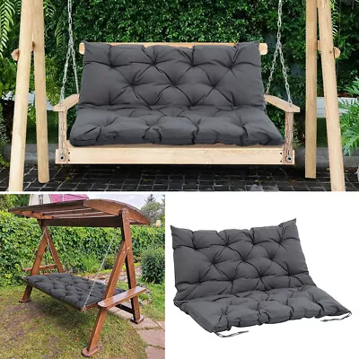 3 Seater Outdoor Garden Bench Swing Chair Replacement Seat Pads Cushion Backrest • £35.95