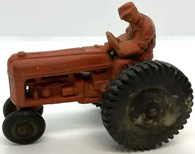 Vintage Red Auburn Tractor With Black Allstate Tires Made In USA Mid-Century  • $21.95