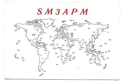 £5.37 • Buy QSL Radio SM3APM Östersund Sweden Ham Amateur 1948 Op Rungne Map W Call Signs DX