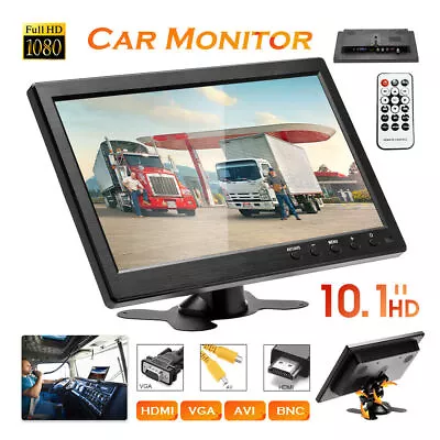 10.1  HD Security Monitor Mini TV Computer Display PC Display BNC AV VGA HDMI • £42.99