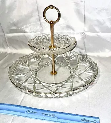 2 Tier Serving Stand Tidbit Cookie Appetizer Tray • $50