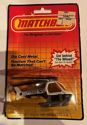 MATCHBOX HELICOPTER POLICE 36  NO.75 White NEW In BP ENGLAND 1983 • $29.05