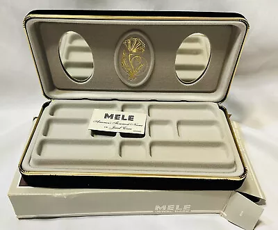 Mele Fashion Jewel Case Hinged Clamshell Velvet Rings Earrings Travel Storage • $26.58