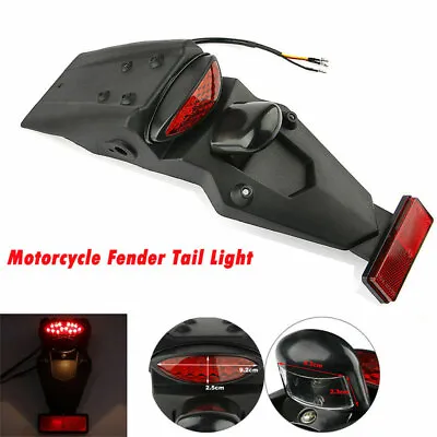 Universal Motorcycle Rear Fender Mudguard LED Brake Tail LightB_AW • $25.87