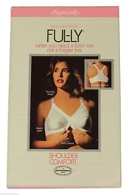 New VTG 80s Exquisite Form FUL-LY BRA 40B White Shoulder Comfort Front Closure • $10.79