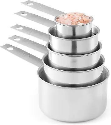 Stainless Steel Measuring Cups  5 Piece Stackable Measuring Set (1) • $15.13