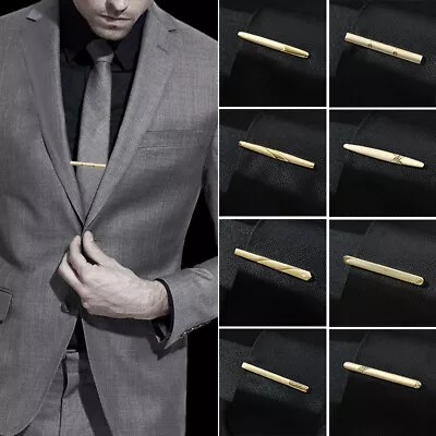 Golden Tie Clip Mens Classic Meter Tie Clip Bar Quality Enamel Tie Collar Pins↷ • $2.27