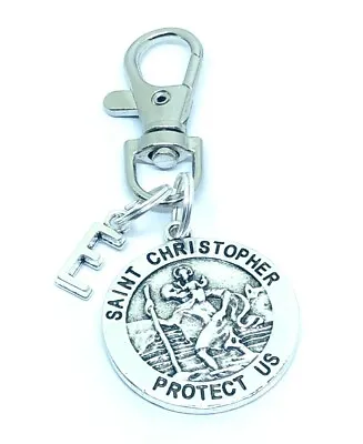 £3.99 • Buy Personalised St Christopher Travellers Swivel Keyring,New Driver Talisman 